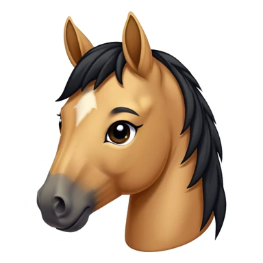 Tan horse with black stripe down its mane sticker