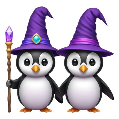 Creo uno de un pingüino mago con 2 cabezas sticker