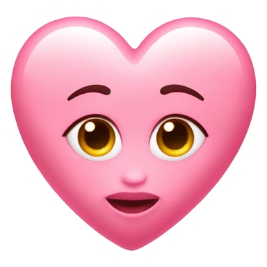 a baby pink love heart surrounded by kisses sticker