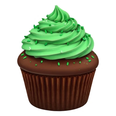 chocolate mint cupcate sticker