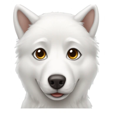White husky with brown eyes  sticker
