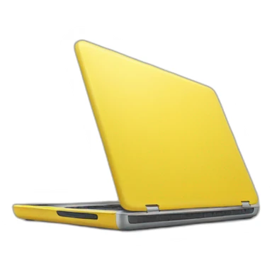 Yellow laptop sticker