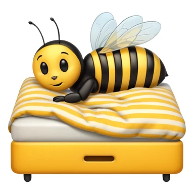 Bed with a bee sleeping sticker