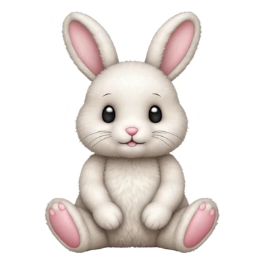 Cute bunny teddy sticker