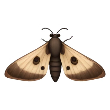 black and brown moth  sticker