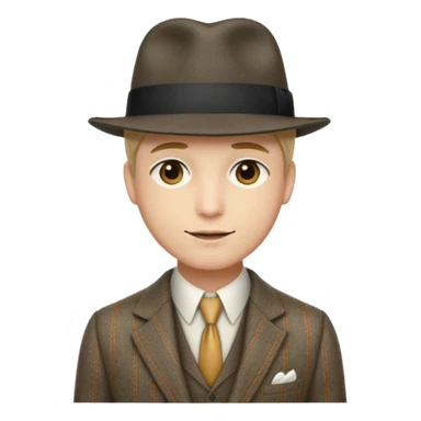 A person wearing a 1920s suit sticker