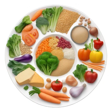 A large plate of healthy food sticker