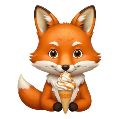 dondurma yiyen tilki sticker