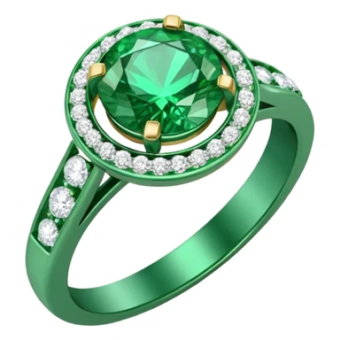 glitter esmerald married ring sticker