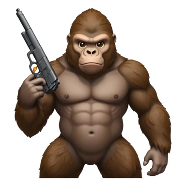 Gorilla with a gun sticker