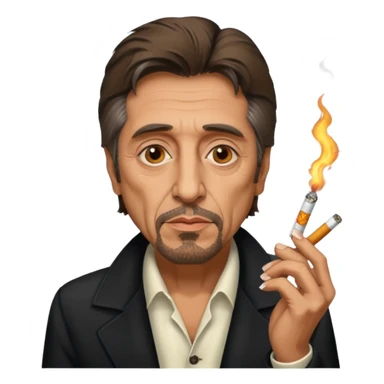 draw me al pacino from godfather with cigarretes sticker