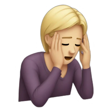 a person typing in a laptop while crying sad sticker