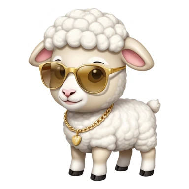  lamb wearing sunglasses and gold necklace 
 +  lamb wearing sunglasses and gold Rolex
 sticker
