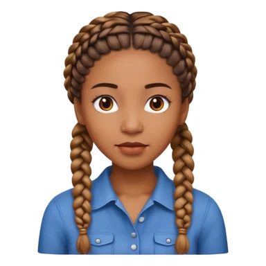 mixed woman with braids sticker