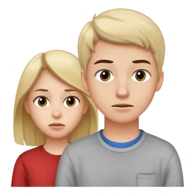 Indifference - lack of interest, concern, or sympathy - teenager rolling eyes with parent in the disance behind them sticker