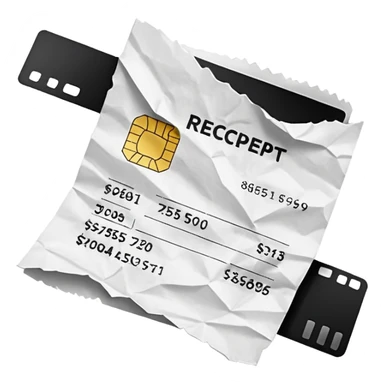 credit card receipt sticker