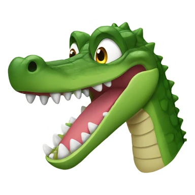 Alligator with spike collar sticker