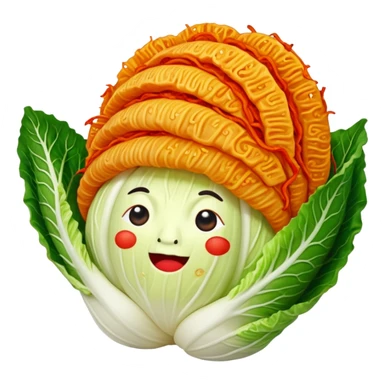 napa cabbage completely covered in kimchi red seasoning on all surfaces, no green, no face sticker