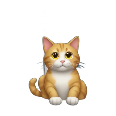 a cat sitting on windowsill sticker