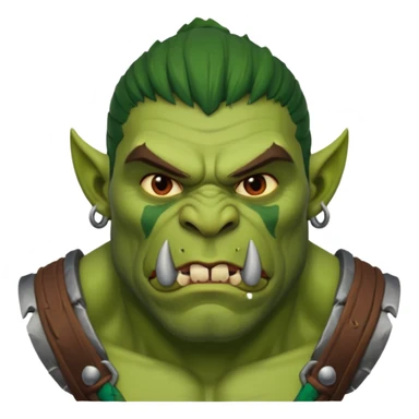 create a dnd style orc.png using 48x48 pixels size sticker