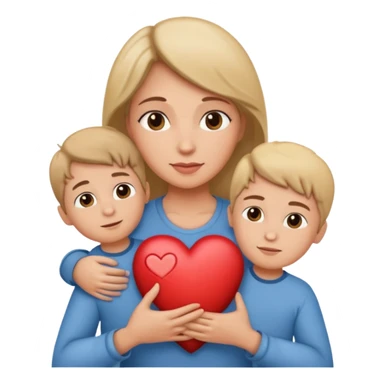 Mom holding her heart for her sons sticker