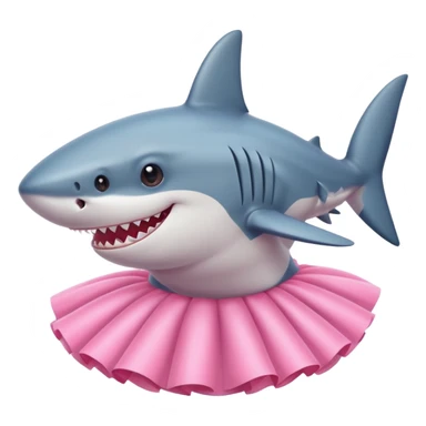 Shark in a tutu sticker