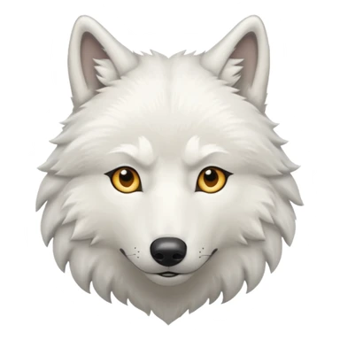 white wolf from Games of throne character face only front face sticker