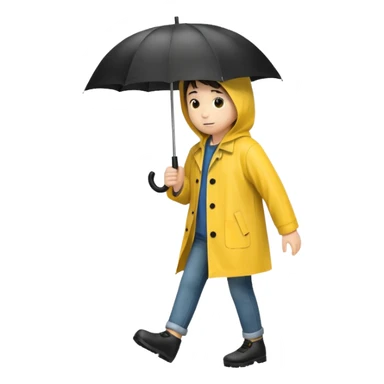 walking in the rain sticker