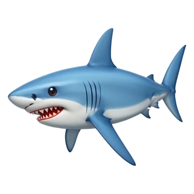 blue Shark attack efferct with blood sticker