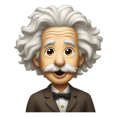 einstein stick tongue out sticker