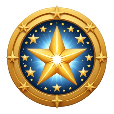 Bright star (divine guidance) circle sticker