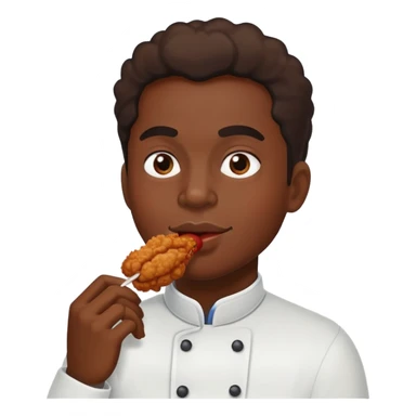 Black person eating fried chicken sticker