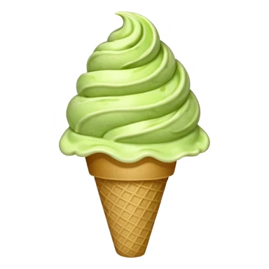 Green pistachio color ice cream sticker