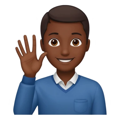 Que este 🙋🏾emoji envés que saludé haga con mano la forma de L sticker