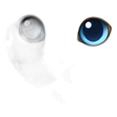 White cat blue eyes lop - eared sticker