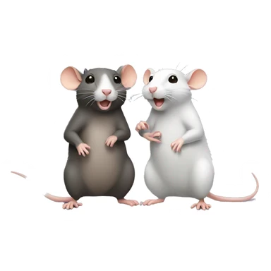 two rats discussing the news sticker
