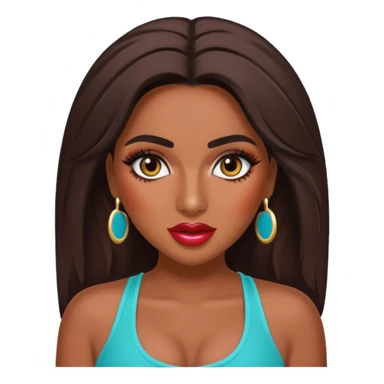 Huda from Love Island crashout face emoji sticker