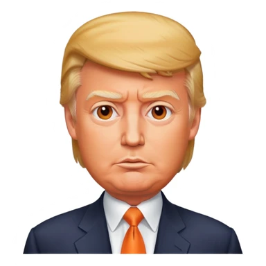 Orange Donald trump sticker