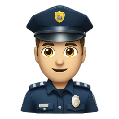 Policía nacional de España con uniforme  sticker