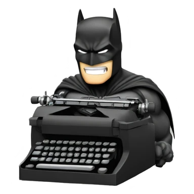 batman typing on typewriter sticker