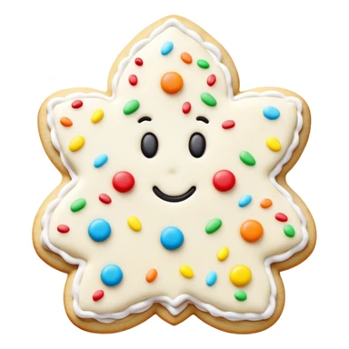 decorated sugar cookie with frosting sticker