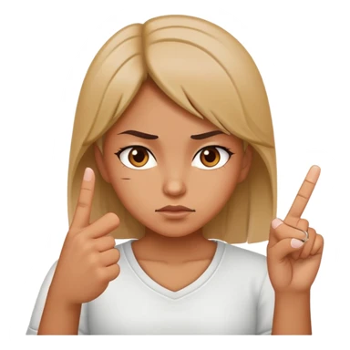 girl with middle finger sticker