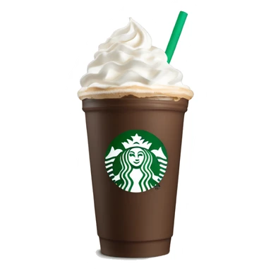 Starbucks mocha Frappuccino with whip cream sticker