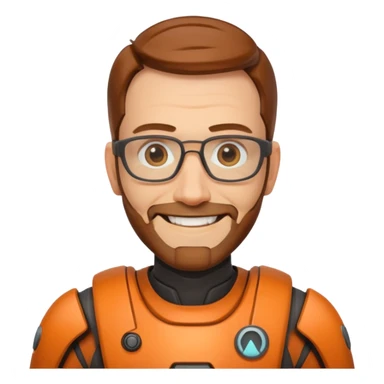 gordon freeman Grinning Face with closer Smiling Eyes sticker