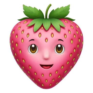 Pink strawberry  sticker