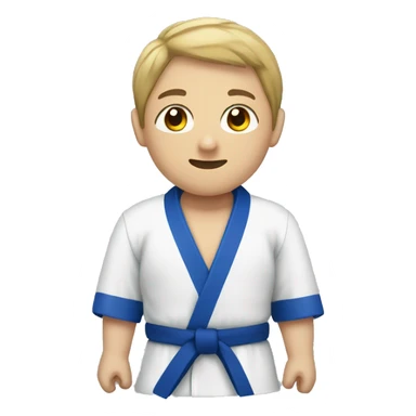 Cue personBlind person in judo uniform sticker