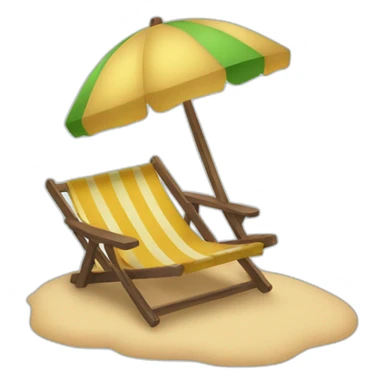 Plage en été avec noix de coco sticker
