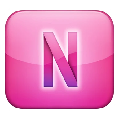 Netflix aesthetic "N" logo in pink sticker