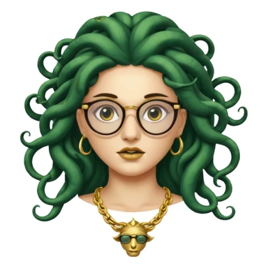 Medusa Versace with glasses  sticker
