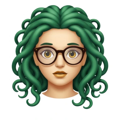 Medusa Versace with glasses  sticker